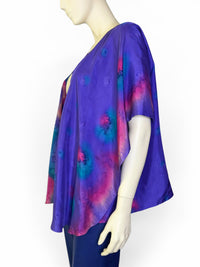 Hand-Painted Silk Tie-Dye Swing Duster | Wearable Textile Art