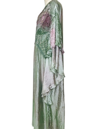 Judith Ann Creations Hand-Dyed Metallic and Rhinestone Embellished Rayon Lounge Dress Caftan