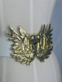 1972 Mimi di N Gold-Tone Runway Statement Swan Belt