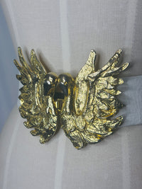 1972 Mimi di N Gold-Tone Runway Statement Swan Belt