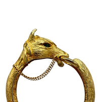 Vintage MCM Figural Horse Head Clamper Bracelet