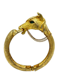 Vintage MCM Figural Horse Head Clamper Bracelet