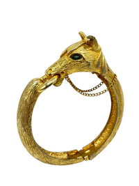 Vintage MCM Figural Horse Head Clamper Bracelet