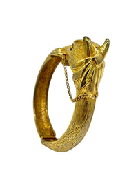 Vintage MCM Figural Horse Head Clamper Bracelet