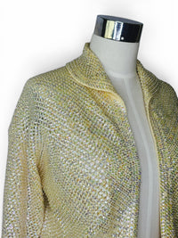 Vintage Nelson Chan Arts & Co. Hand-Beaded Aurora Borealis Sequin Sweater