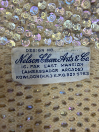 Vintage Nelson Chan Arts & Co. Hand-Beaded Aurora Borealis Sequin Sweater
