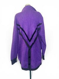 Purple Reign I Creation Jalev Over-sized Purple Mohair Statement Cardigan