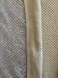 Vintage Nelson Chan Arts & Co. Hand-Beaded Aurora Borealis Sequin Sweater