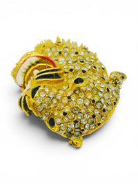 Feirce & Fabulous I 70's Vintage Rhinestone Leopard Brooch