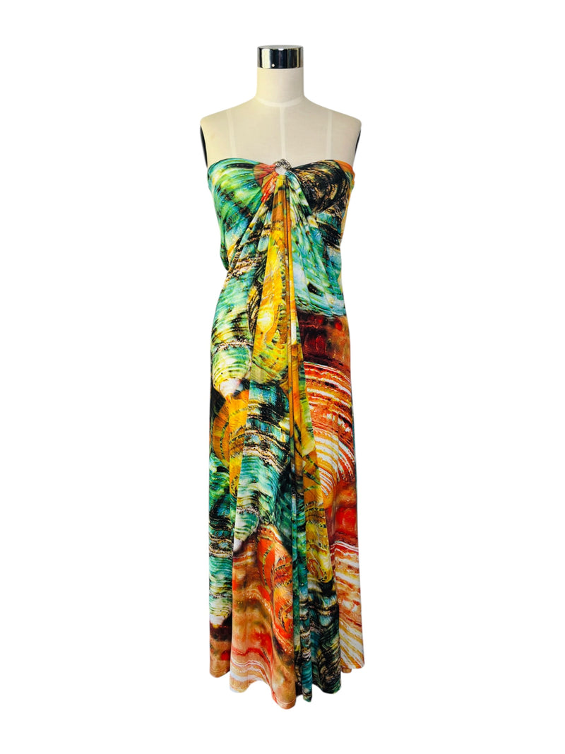 An Ocean of Color | Roberto Cavalli Dress