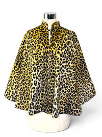 Hear Me Roar I Vintage 1960s Leopard Print Cape WB