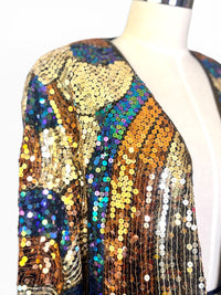After Dark | Jack Bryan Vintage Art Deco Glam Sequin Jacket