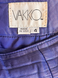 Electric Blue | Vintage Vakko 80s Lamb Leather Pants