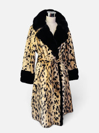 Vintage Safari Styled by Russel Taylor Belted Animal Print Coat