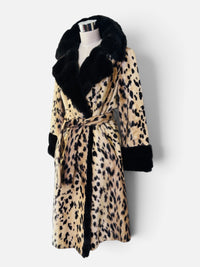 Vintage Safari Styled by Russel Taylor Belted Animal Print Coat