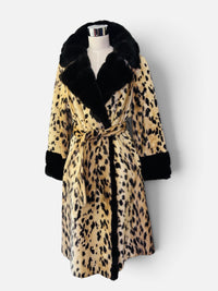 Vintage Safari Styled by Russel Taylor Belted Animal Print Coat
