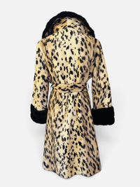 Vintage Safari Styled by Russel Taylor Belted Animal Print Coat