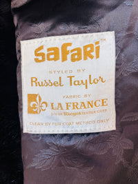 Vintage Safari Styled by Russel Taylor Belted Animal Print Coat