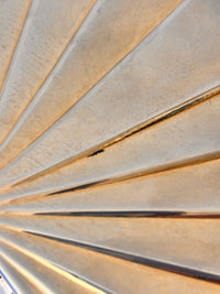 1970s Art Deco Revival Gold Fan Evening Bag