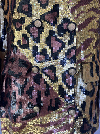 The Gilded Wild: 1980s–1990s Animal Print Sequin Jacket