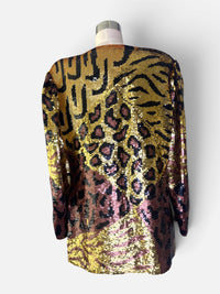 The Gilded Wild: 1980s–1990s Animal Print Sequin Jacket