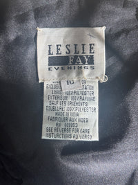 Vintage Leslie Fay Evenings Black Beaded Celestial Bolero Jacket | 1980s–1990s