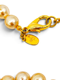 Regal Reverie | Vintage Kenneth Jay Lane Triple Drop Faux Pearl Byzantine Fob Necklace