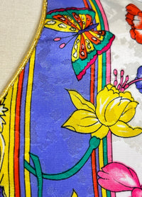 Vintage Ruth Norman Butterfly Flower Garden Kaftan