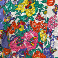 Vintage Ruth Norman Butterfly Flower Garden Kaftan