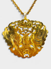 Vintage Kenneth Jay Lane Highly Collectible Gold-Tone Statement Moth Necklace