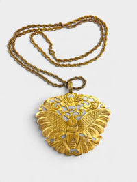 Vintage Kenneth Jay Lane Highly Collectible Gold-Tone Statement Moth Necklace