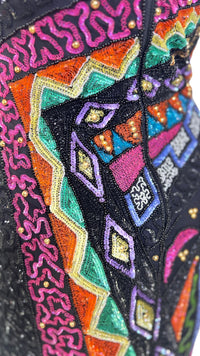 Vintage 1980’s Statement Fully Beaded & Sequined Art Deco Party Dress by Together