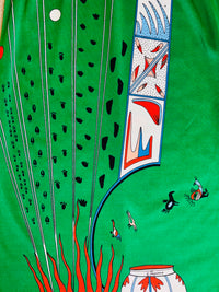 Abstract Tribal| Vintage 1970s Paganne Gene Berk Print Maxi Dres