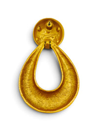 Jewel Constellation: 1980s Gold-Tone Door-Knocker Earrings