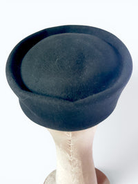 Jet Set Jewel Box | Avant-Garde Statement Rhinestone Sculptural 80’s Beret Felt Hat