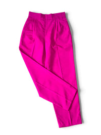 Electric Fuchsia | Vintage Counterparts High-Waisted Pleated Trouser Pants