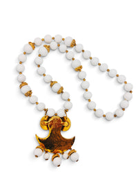 The Moon Oracle | Vintage Kenneth Jay Lane Sculptural Pendant Necklace