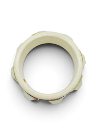 Ivory Geometry | Vintage Kenneth Jay Lane Architectural Bangle Bracelet