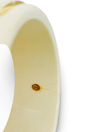 Ivory Geometry | Vintage Kenneth Jay Lane Architectural Bangle Bracelet