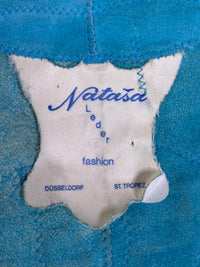 Natasa Leder Wearable Art Suede Butterfly Jacket | Beaded & Metallic Appliqué