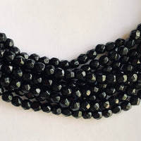 Kenneth Jay Lane Crystal Panther Torsade Necklace with Green Rhinestone Eyes and Black Glass Beads