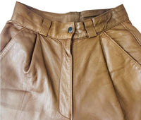 Vintage Tannery West Chocolate Leather Pants | High Waisted Soft 80s Leather Trousers