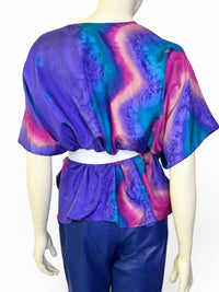 Hand-Painted Silk Tie-Dye Swing Duster | Wearable Textile Art