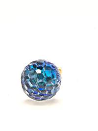 Vintage 1969 Vendome "CRYSTAL BALL" 3D Disco Prism Ring