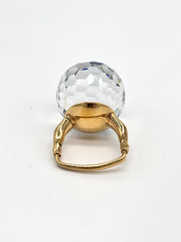Vintage 1969 Vendome "CRYSTAL BALL" 3D Disco Prism Ring
