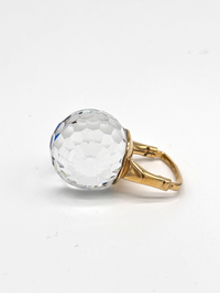 Vintage 1969 Vendome "CRYSTAL BALL" 3D Disco Prism Ring